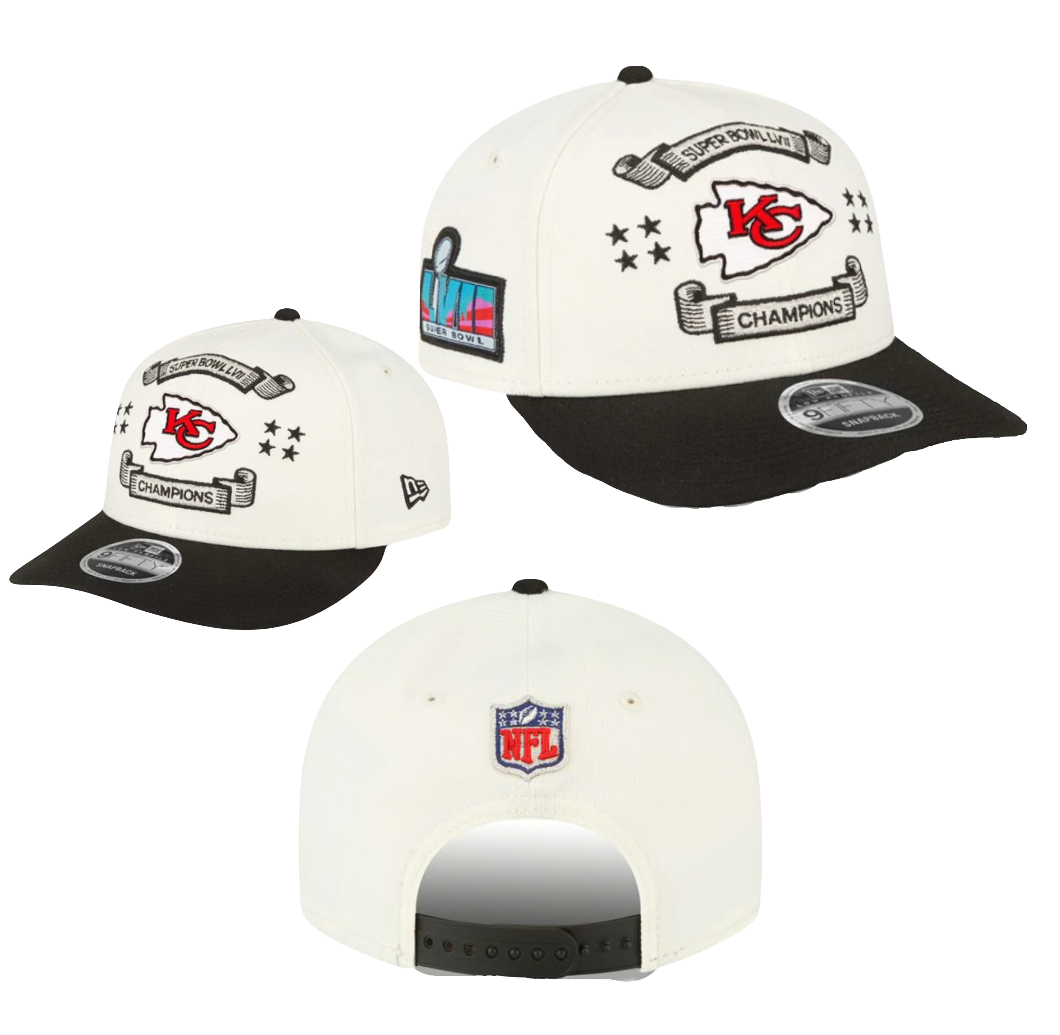 Kansas City Chiefs Era Super Bowl LVII Champions Locker Room 9FIFTY LP New  Hats