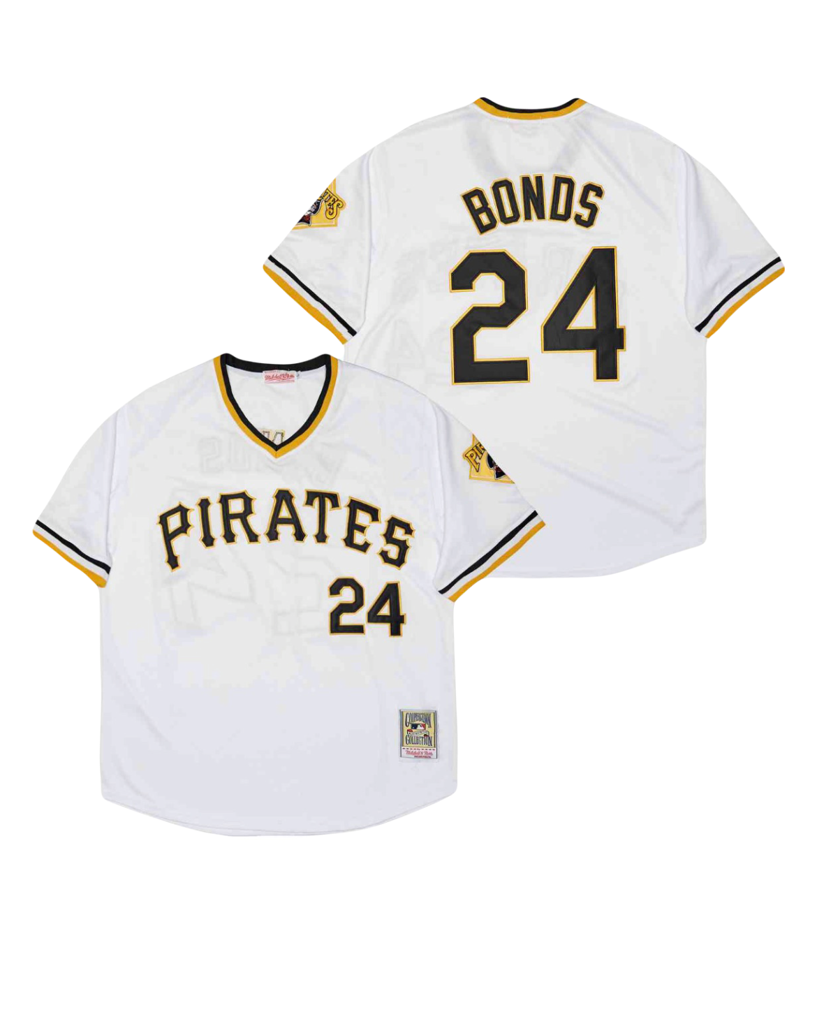 Men's Mitchell and Ness Barry Bonds Pittsburgh Pirates Authentic White  Throwback Jersey