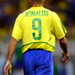 Ronaldo Brazil National Soccer Team 2002 Korea World Cup Final Nike Iconic Classic Home Player Jersey - Yellow