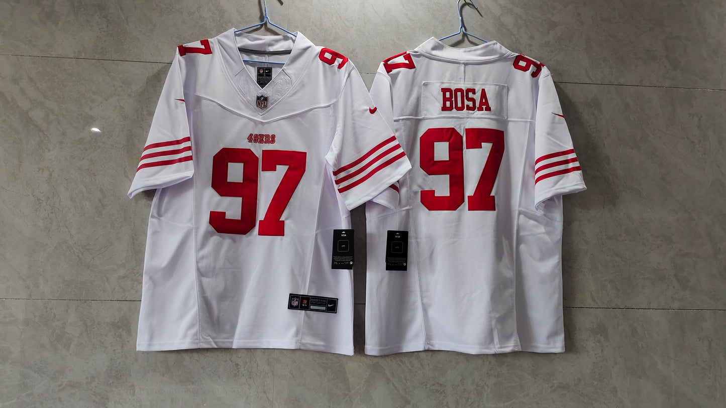 San Francisco 49ers Nick Bosa F.U.S.E NFL Vapor Limited White Away Jersey
