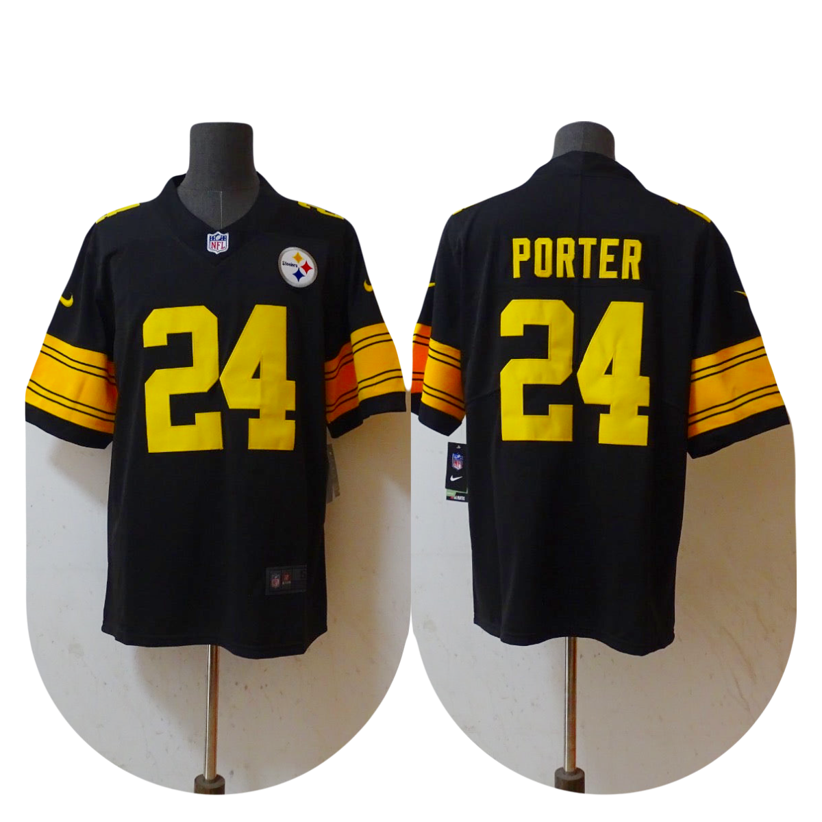 Joey Porter Jr Pittsburgh Steelers NFL F.U.S.E. Style Nike Vapor Limited Away Jersey - Color Rush