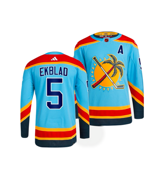 Aaron Ekblad Florida Panthers NHL Authentic Adidas Reverse Retro 2.0 Premier Player Jersey - Baby Blue