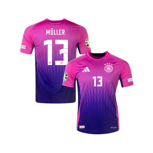 Thomas Müller Germany National Soccer Team 2024/25 Adidas Away Purple Pink Player Jersey
