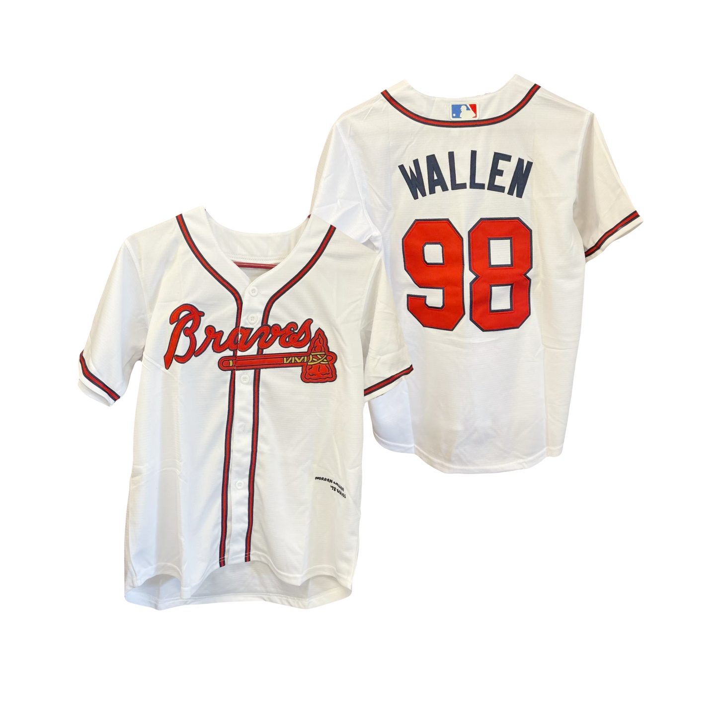 Morgan Wallen ‘98 Braves Edition Atlanta Braves MLB Mitchell & Ness Cooperstown Classic Jersey - White