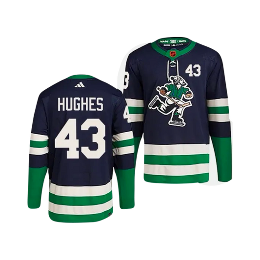 Vancouver Canucks Quinn Hughes Adidas NHL Reverse Retro 2.0 Premier Player Jersey