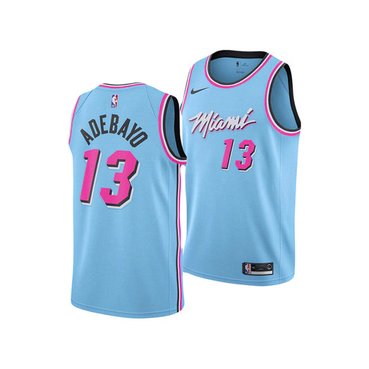 Miami Heat Bam Adebayo Baby Blue ‘Vice City’ Edition 2019/20 NBA Swingman Jersey