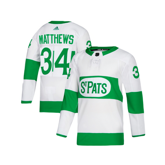 Toronto Maple Leafs Auston Matthews NHL 2018/19 ‘St Pats’ Alternate Adidas Premier Player Jersey