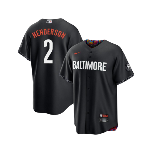 Gunnar Henderson Baltimore Orioles MLB Official Nike City Connect Jersey - Black
