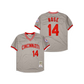 Cincinnati Reds Pete Rose Grey Mitchell Ness Cooperstown Classic Iconic MLB Jersey