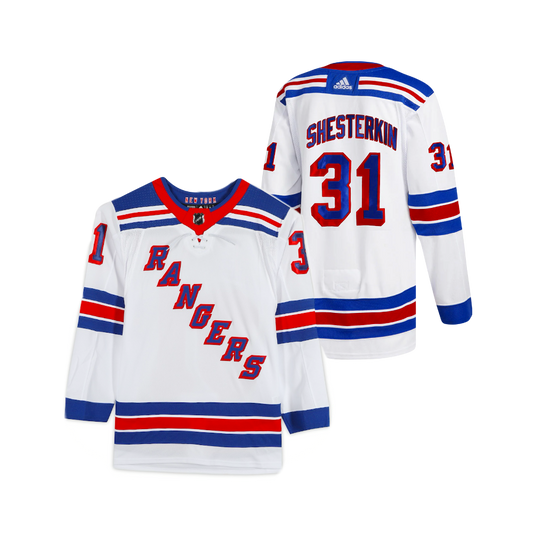 New York Rangers Igor Shesterkin 2024 NHL Authentic Adidas Away Premier Player Jersey - White