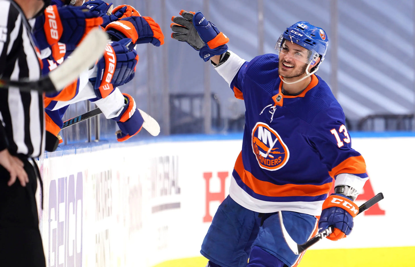 New York Islanders Mathew Barzal Adidas NHL Breakaway Player Blue Home Jersey