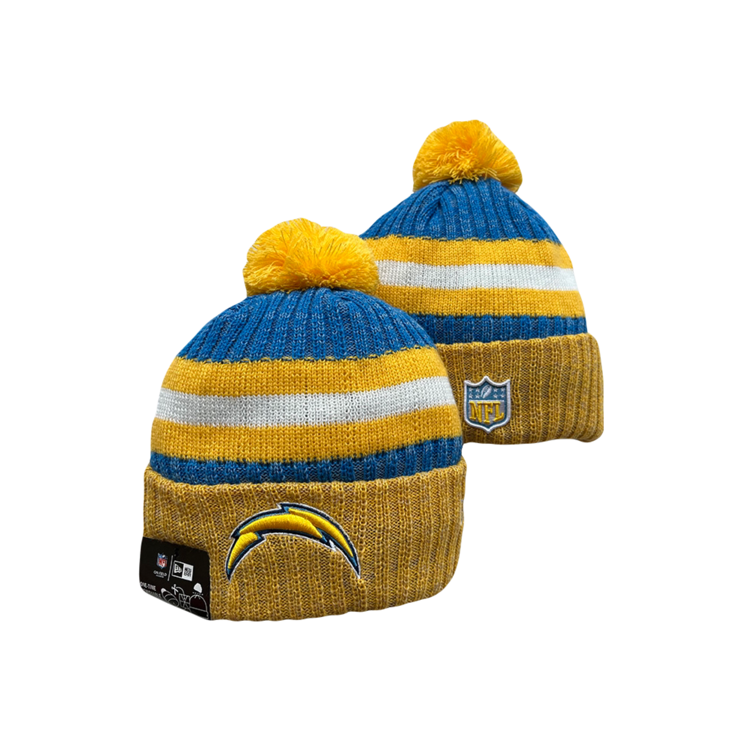 Los Angeles Chargers Team Sleeves NFL New Era Knit Beanie