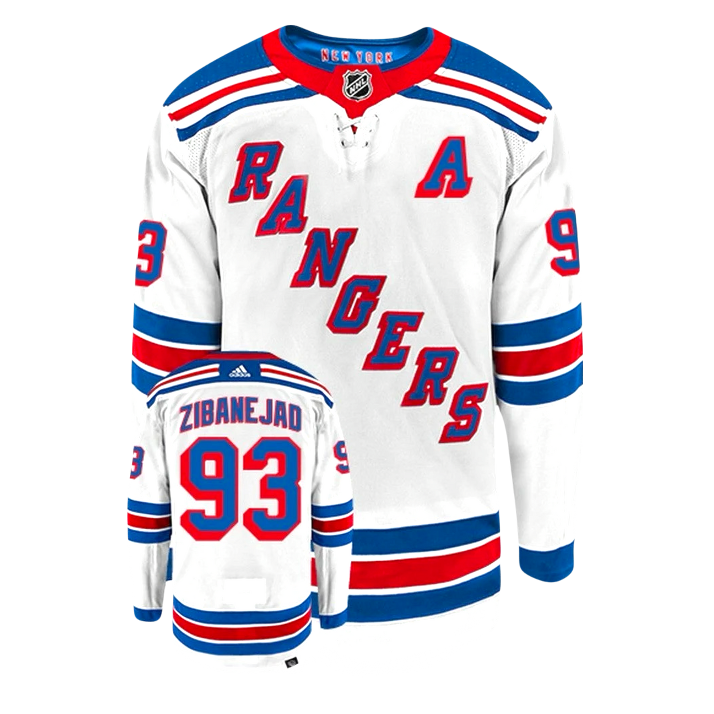 Mika Zibanejad New York Rangers NHL Authentic Adidas Away Premier Player Jersey - White