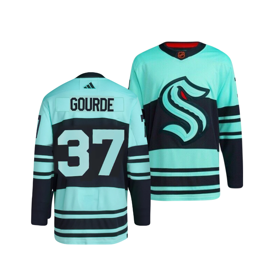 Seattle Krakken Yanni Gourde Adidas 2024 NHL Reverse Regro Premier Player Jersey