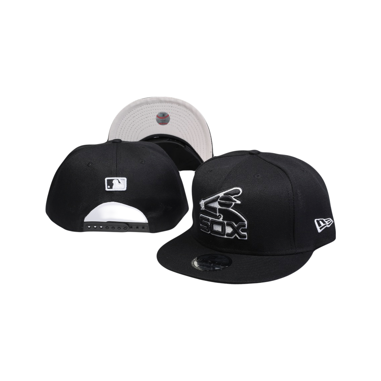 Chicago White Sox MLB New Era Icon SnapBack Hat - Black