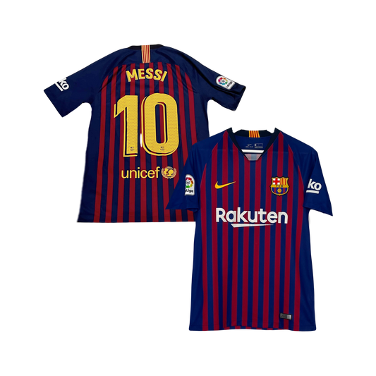 Lionel Messi FC Barcelona Nike 2018/19 Season Home Kit Iconic Authentic Nike Jersey - Blue & Red