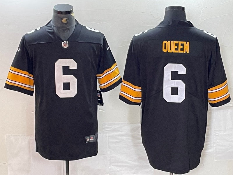 Patrick Queen Pittsburgh Steelers Nike Vapor F.U.S.E Style NFL Throwback Classic ‘Block Numbers’ Jersey