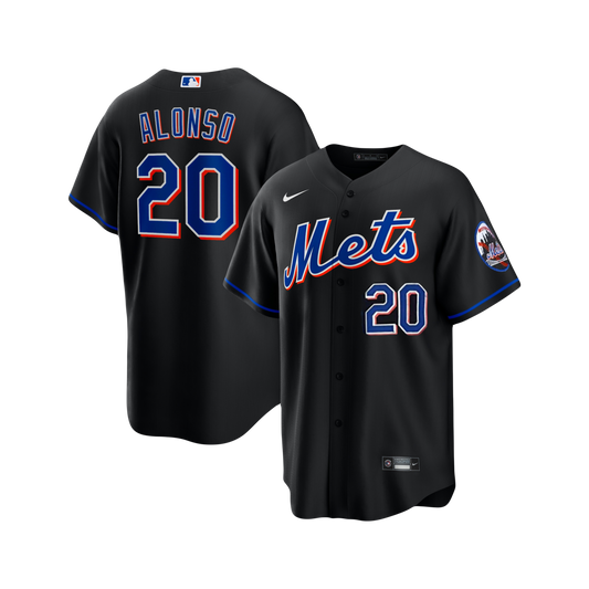 New York Mets Pete Alonso MLB Nike Black Alternate Premier Player Jersey