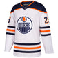 Leon Draisaitl Edmonton Oilers NHL Classic White Navy Away Adidas Premier Player Jersey