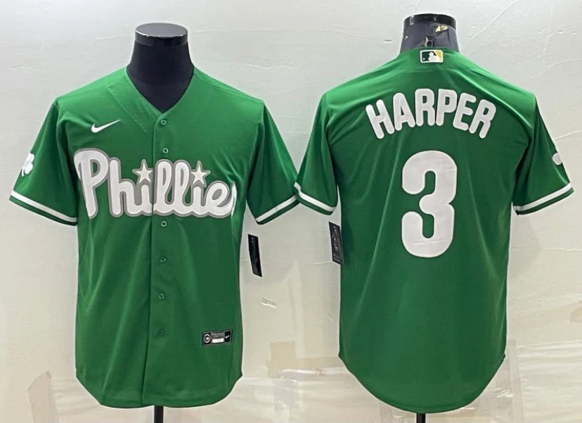 Bryce Harper Philadelphia Phillies ‘St. Patrick’s Day’ MLB Nike Green Jersey