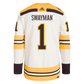 Jeremy Swayman Boston Bruins NHL 100th Anniversary Alternate Authentic Adidas Premier Player Jersey - White