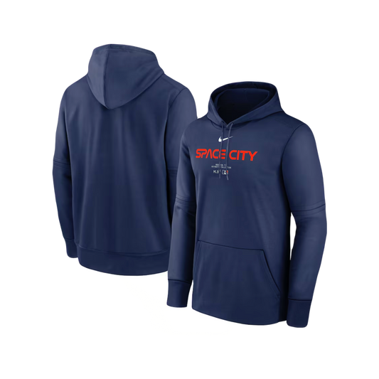Houston Astros MLB Space City Connect Nike Therma Performance Pullover Hoodie - Navy
