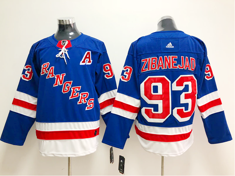 Mika Zibanejad New York Rangers NHL Authentic Adidas Premier Player Home Jersey - Blue