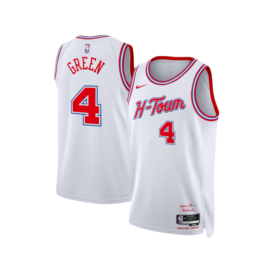 Houston Rockets Jalen Green  2023/24 ‘H Town’ White Nike City Edition NBA Swingman Jersey