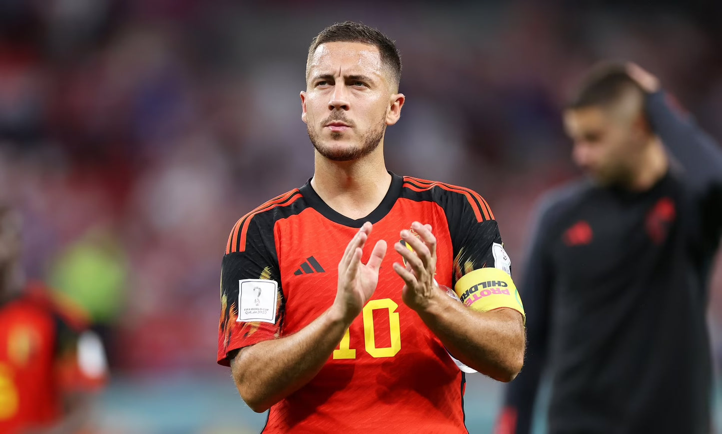 Eden Hazard Belgium National Soccer Team 2022 World Cup Adidas Authentic Home Fan Version Jersey - Red