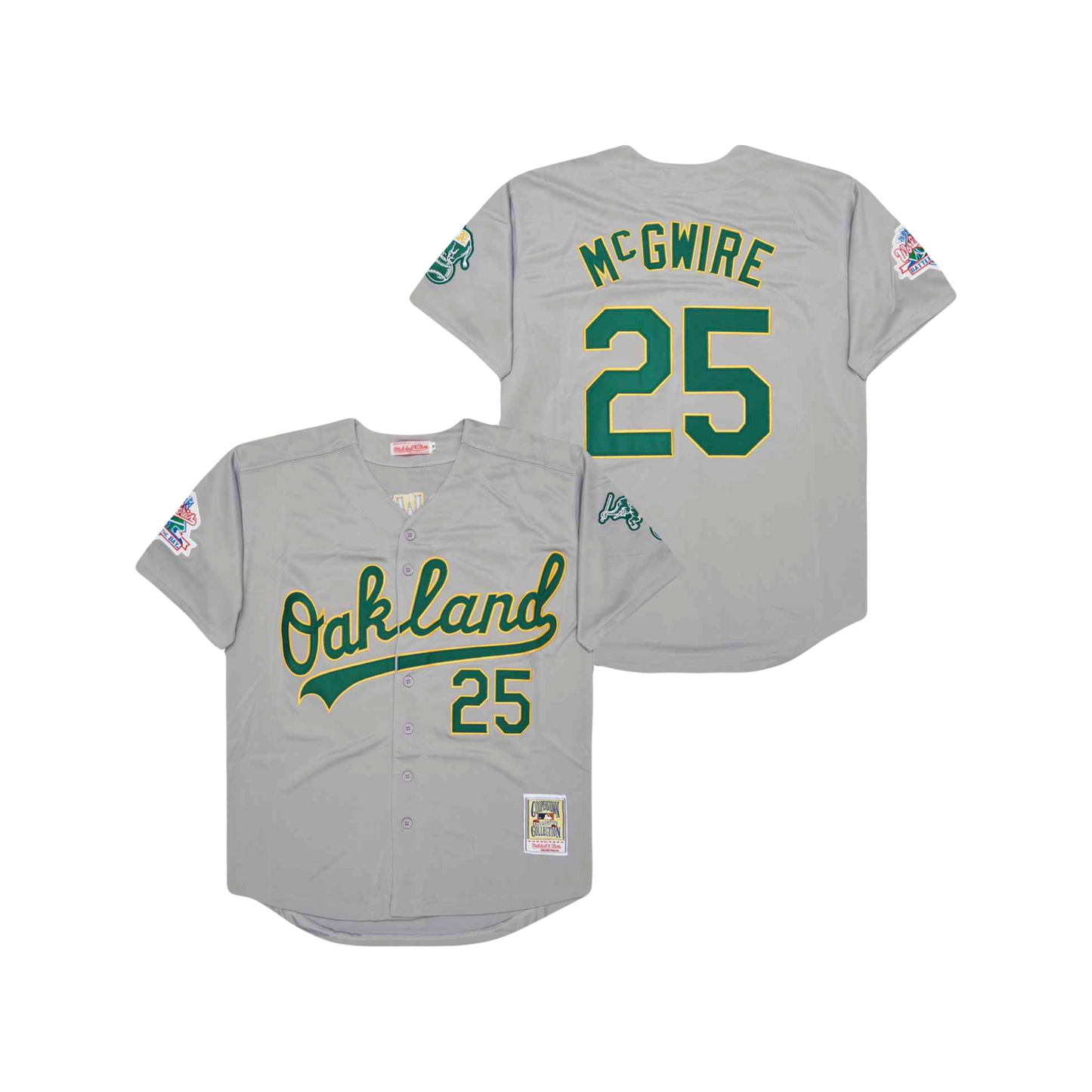 Mark McGwire Oakland Athletics ‘Battle of the Bay World Series’ 1989 MLB Mitchell & Ness Cooperstown Collection Jersey - Gray
