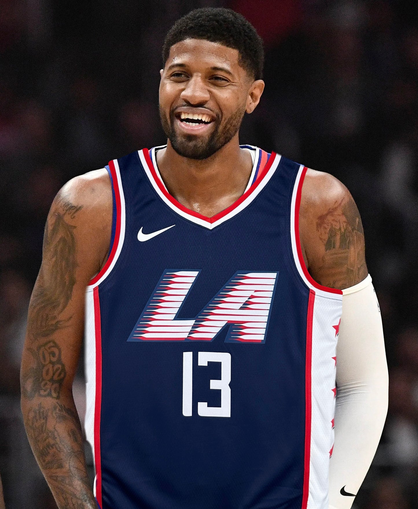 Paul George Los Angeles Clippers 2024/25 Official Nike City Edition NBA Swingman Jersey - Navy