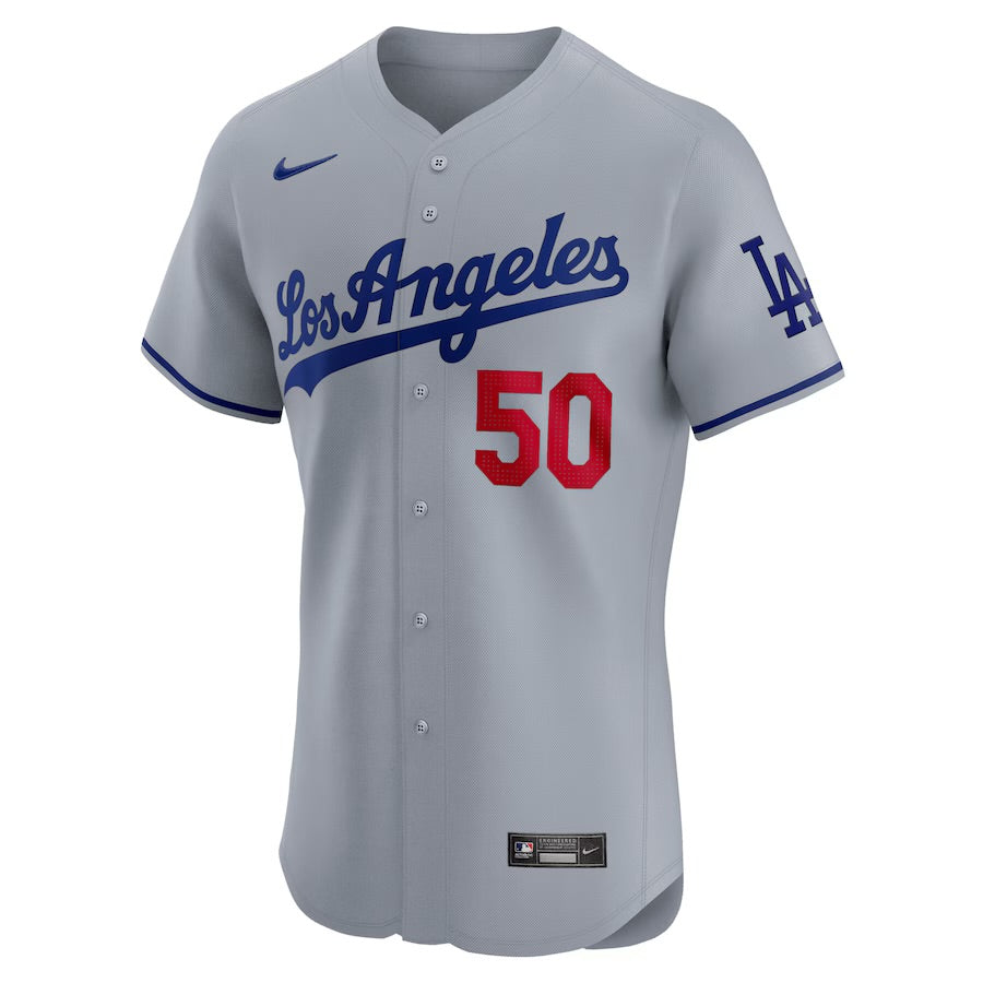 Los Angeles Dodgers Mookie Betts MLB Official Nike Away Player Jersey - Gray