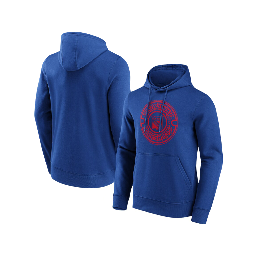 New York Rangers NHL  ‘Broadway Blue Shirts’ Performance Pullover Hoodie Jacket - Blue & Red