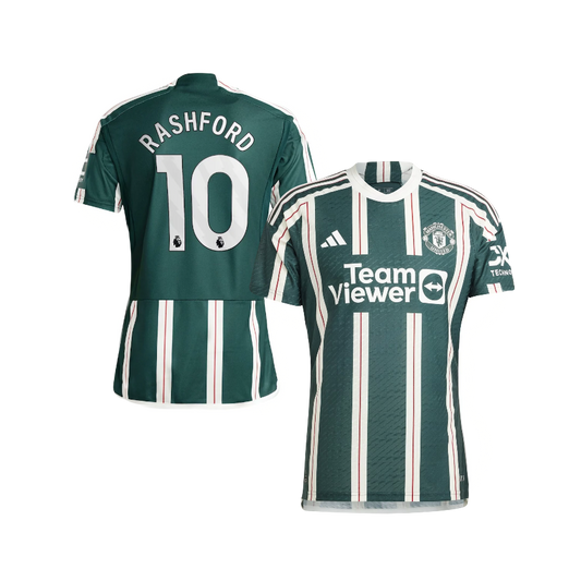 Marcus Rashford Manchester United 2023/24 Season Away Authentic Adidas On-Field Player Version Soccer Jersey - Green
