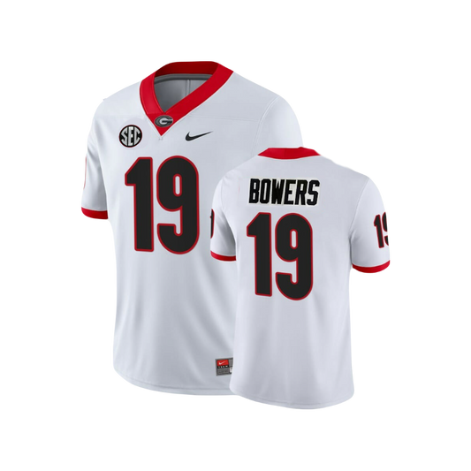 Brock Bowers Georgia Bulldogs Nike NCAA Campus Legends College Football Away Jersey - White