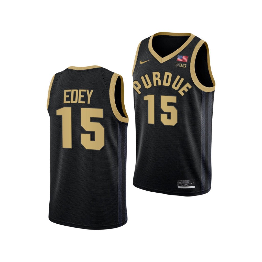 Zach Edey Purdue Boiler Makers NCAA 2024 Nike College Basketball Jersey - Black