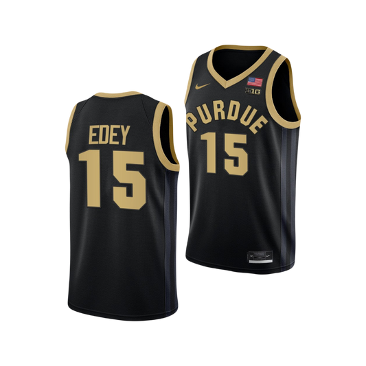 Zach Edey Purdue Boiler Makers NCAA 2024 Nike College Basketball Jersey - Black