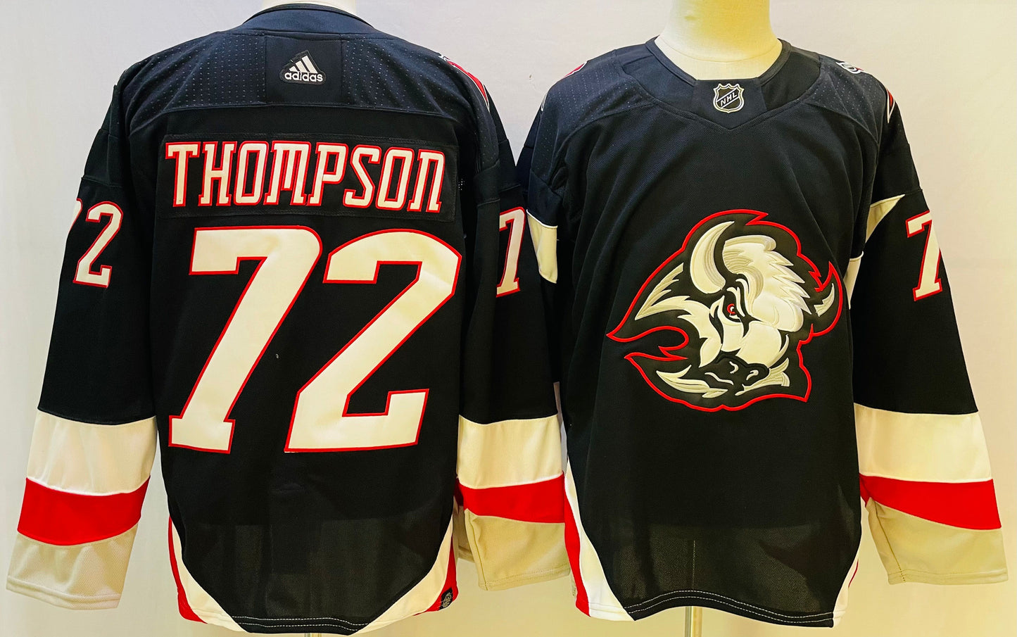 Buffalo Sabres Tage Thompson 2023/24 Adidas NHL Alternate Black Premier Player Jersey