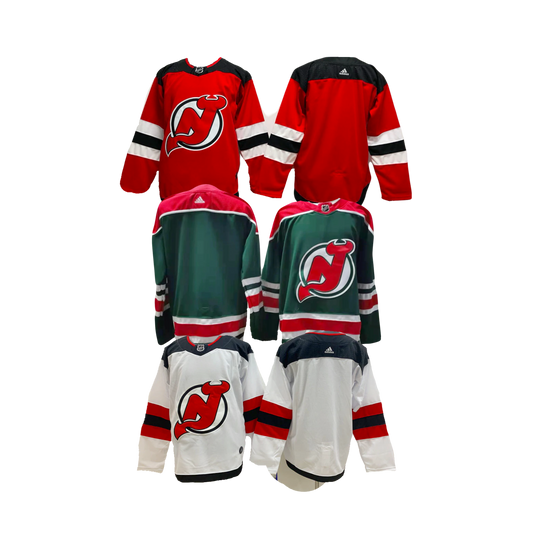 New Jersey Devils NHL Adidas Blank or Custom Hockey Premier Player Jersey - Green/Red/White