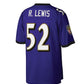 Baltimore Ravens Ray Lewis 2000 Mitchell & Ness NFL Legends Jersey - Purple Home