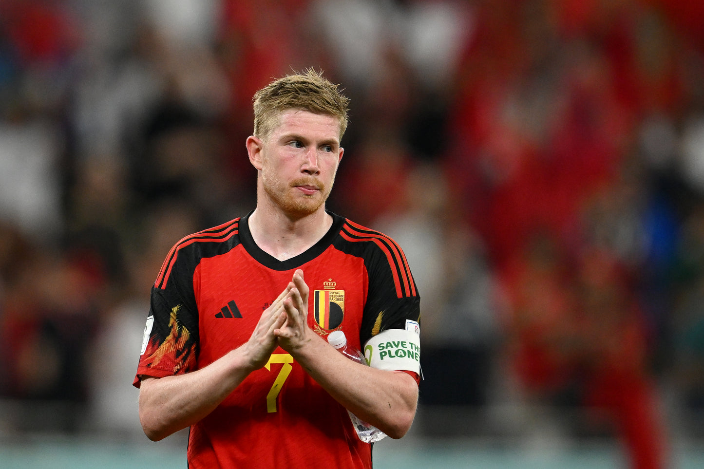 Kevin De Bruyne Belgium National Soccer Team 2022 World Cup Adidas Authentic Home Fan Version Jersey - Red