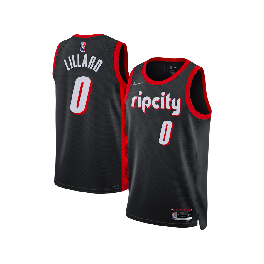 Damian Lillard Portland Trail Blazers ‘Rip City’ Black 2021 NBA Swingman Jersey - City Edition