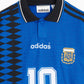 Lionel Messi Argentina National Team 1994 Retro Iconic Classic Adidas Authentic Away Player Jersey - Blue
