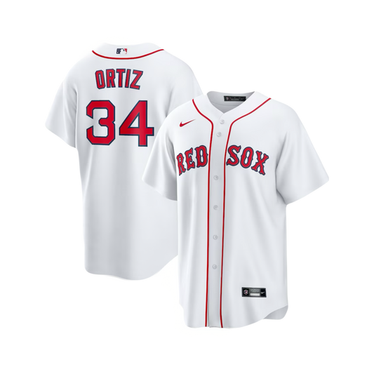 Boston Redsox David Ortiz MLB Official Nike Home Player Jersey - White