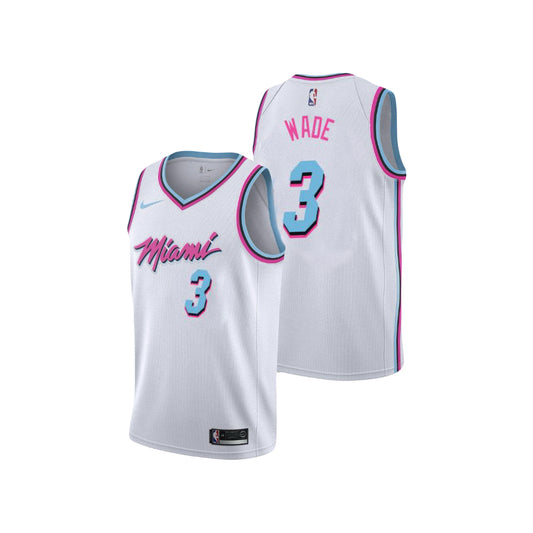Dwayne Wade Miami Heat Nike ‘Vice City’ Edition White 2018/19 NBA Swingman Jersey