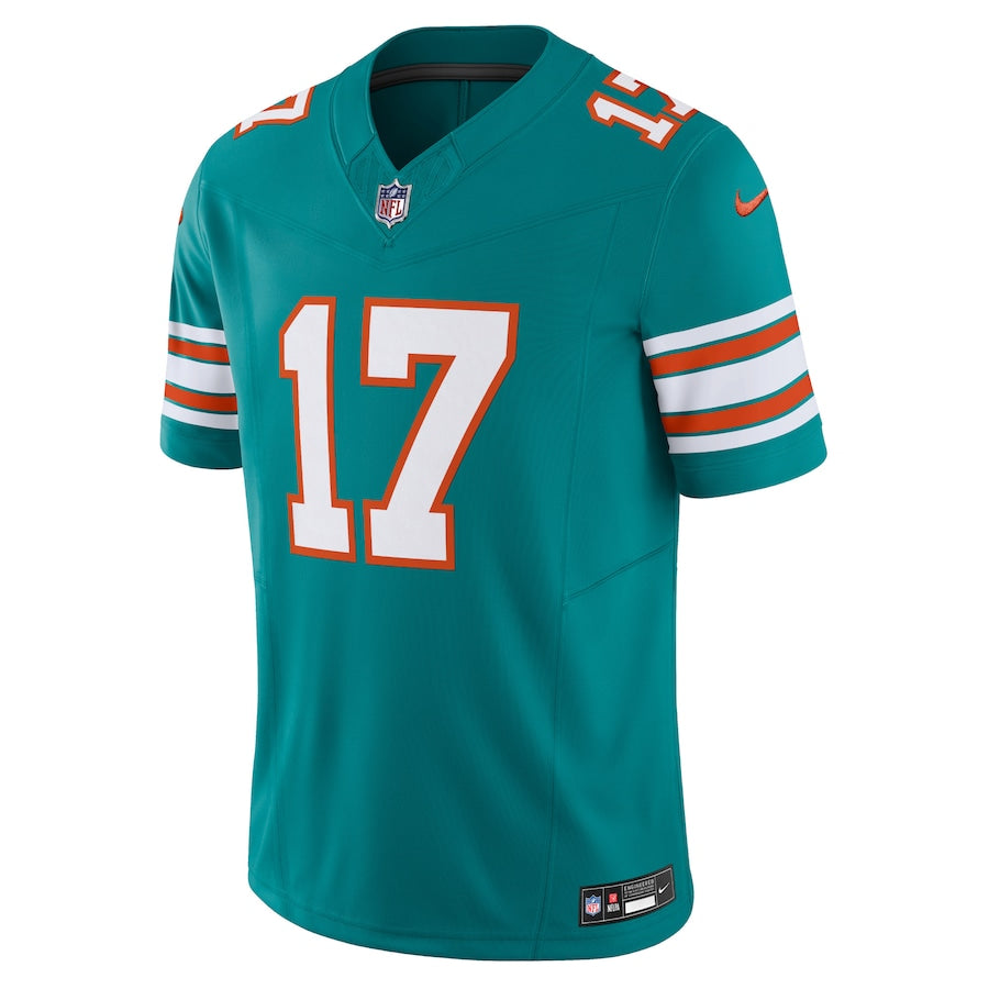 Jaylen Waddle Miami Dolphins NFL Throwback Classic F.U.S.E Style Nike Vapor Limited Jersey - Aqua