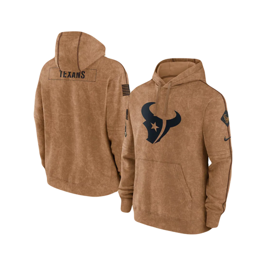 Houston Texans Nike Military Salute to Service Sideline Therma Performance Pullover Hoodie