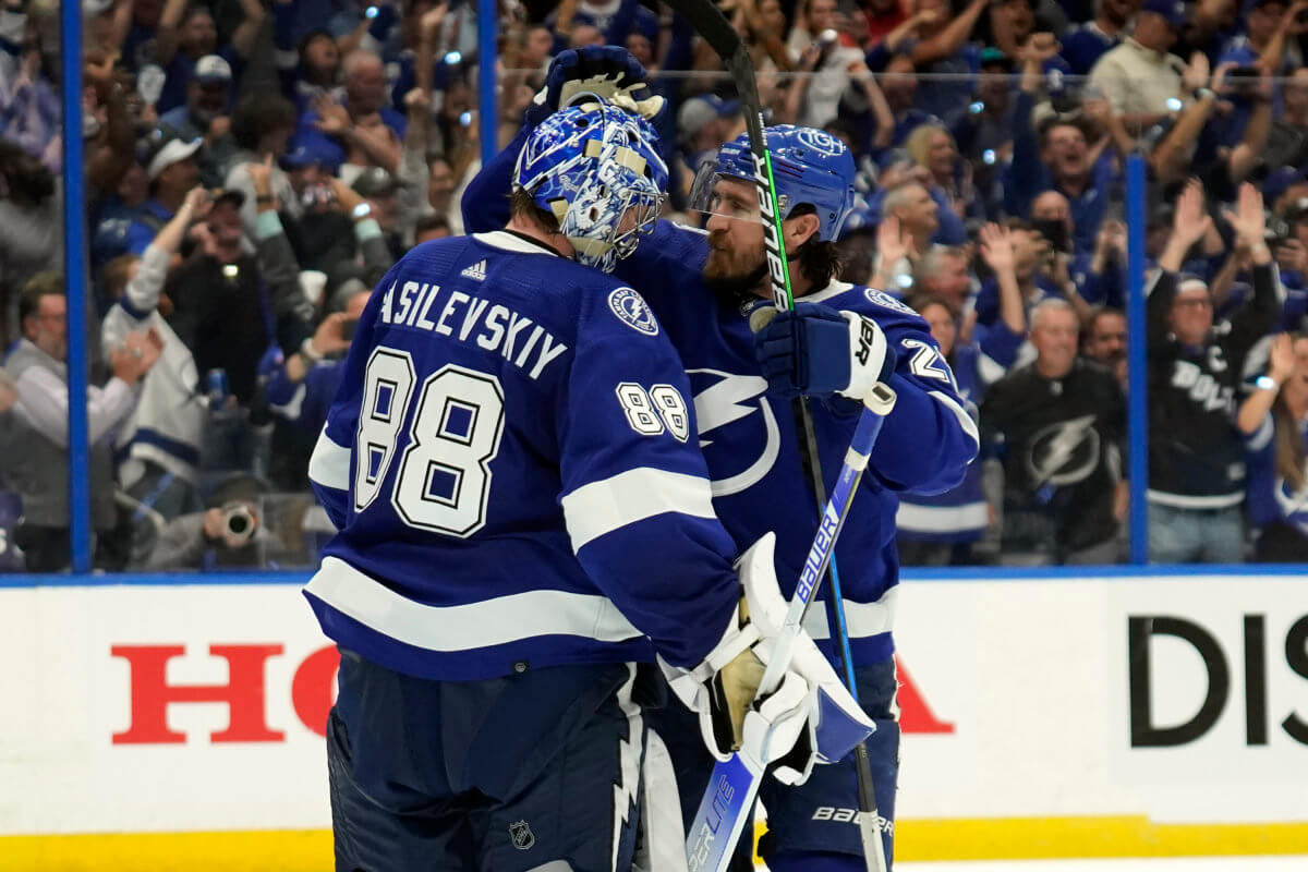 Tampa Bay Lightning Andrei Vasilevskiy NHL Adidas Home Blue Breakaway Player Jersey