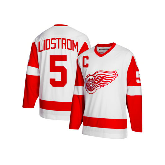 Detroit Red Wings Nicklas Lidstrom White NHL Legends Iconic Classic Premier Player Jersey