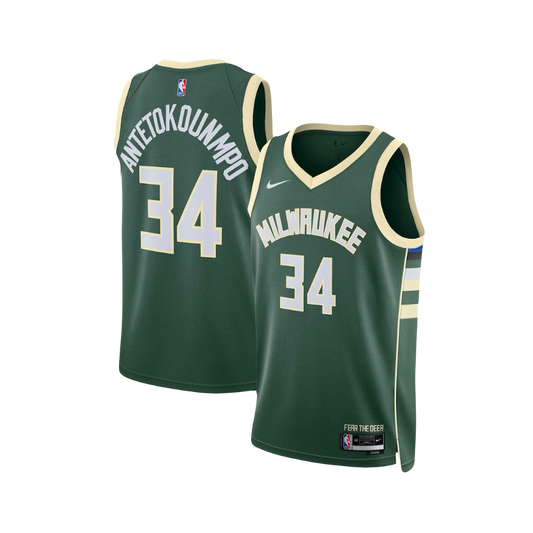 Milwaukee Bucks Giannis Antetokounmpo Green Nike NBA Swingman Jersey - Icon Edition